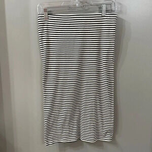 Paper Crane Black & White Striped Skirt Pencil Skirt Size Medium
